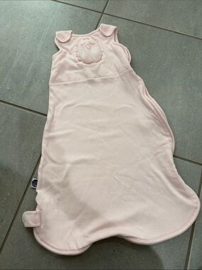 Nested Bean Light Pink Sleep Sack with Owl Embroidery